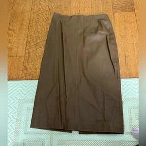 Zara brown leather skirt